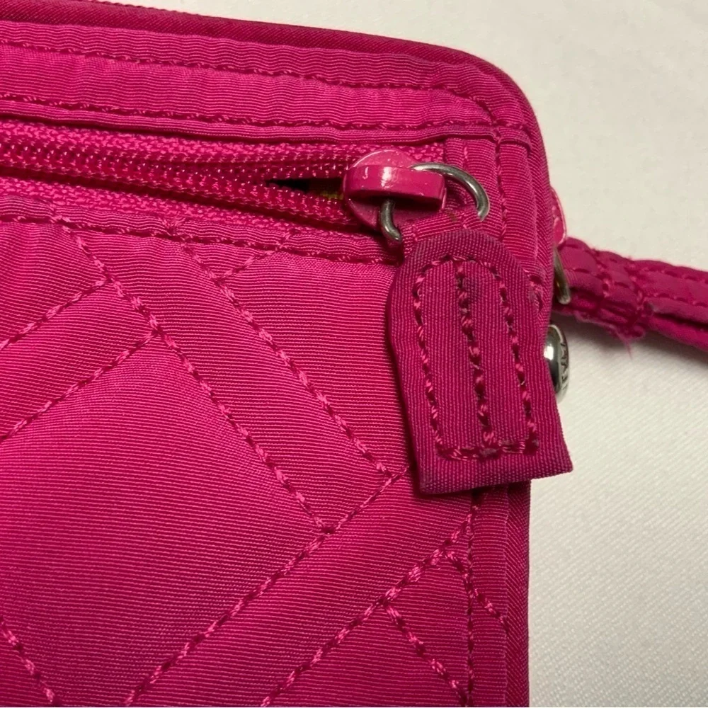 Vera Bradley Fuchsia Front Zip Wristlet